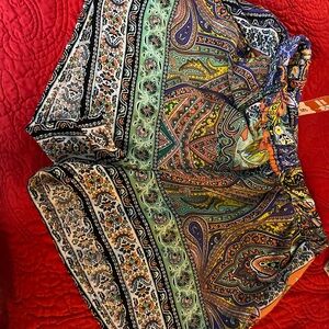 Colorful Paisley Print Shorts